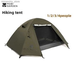 Tents and Shelters MOBI GARDEN Outdoor Camping Tent Backpack Tent Rainproof Windproof Sunscreen 3 Season for 2-4 Peop Portab Ultralight Travel Q231117