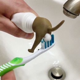 New Pooping Dog Butt Toothpaste Topper Pooping Toothpaste Cap Vomit Topper Dispenser Cap Animal Funny Gadgets Gift For Friends