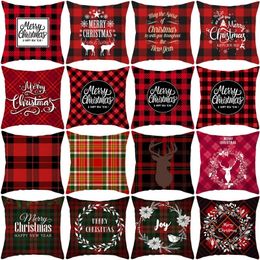 Christmas Decorations 45cm Cushion Cover Pillowcase Merry for Home Decor Happy Year 2023 Xmas Navidad Ornaments 231115