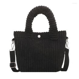 Evening Bags Corduroy Shoulder Bag For Women Bucket Plush Crossbody Cute Tote Female Handbags