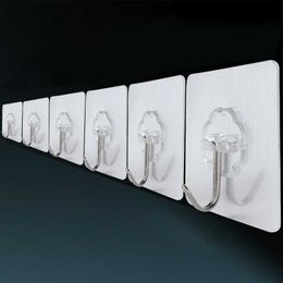 Office Self Waterproof 10/20Pcs Wall Door Adhesive Hangers Strong Oilproof For Hooks Bathroom Kitchen Ovbco