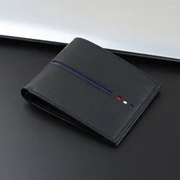 Wallets PU Leather Short Men Wallet England Style Horizontal Purse Multi Function Holder Simple Money Clip