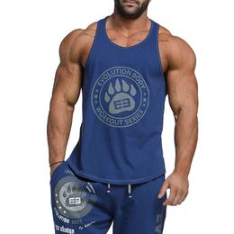 Men's Tank Tops fashion Sleeveless Fitness Bodybuilding Muscle Undershirt Gym Running Exercise Sport Top Men Vest 230414