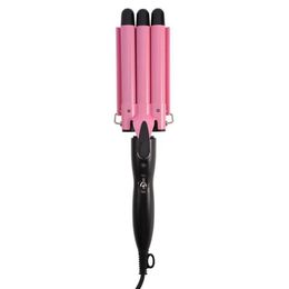 FreeShipping Hair Curling Iron Ceramic Triple Professional Triple Pipe Curler Egg Roll Hair Styling Tools Hair Styler Wand Curler Irons Tuwk