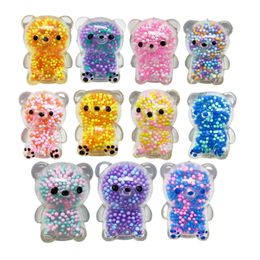 Funny Stretchy Bear Toys Novelty 1.96 Inch Stretchy Bear With Mini Foam Ball Inside TPR Squishy Stress Animal Toy Relief Toys For Kids