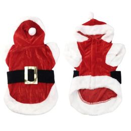 Dog Apparel Santa Christmas Costume Clothes for Pet Small Dogs Winter Hooded Coat Jackets Puppy Cat Clothing Chihuahua Yorkie Outfit 231114