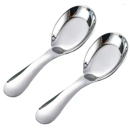 Spoons Household Soup Scoops Stainless Steel Kids Spoon Decor Home Serving Large