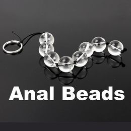 Anal Toys 4 SizesSET Glass Beads Vaginal Balls Plug Butt Sex Chain Bead Game Products Viabrator 231114