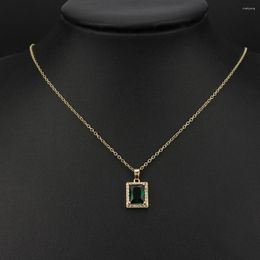 Pendant Necklaces Emmaya Charming CUbic Zircon Necklace Shiny Geoemtry Shape For Female Elegant Dress-Up Trendy Partty Fancy Jewelry