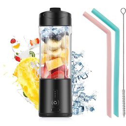 Fruit Vegetable Tools Powerful 6 Balde Personal Portable Blender For Shakes And Smoothies Usb Rechargeable Juicer Cup Fresh Juice Mixer 230414