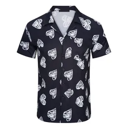 Designer Shirt Mens Button Up Shirts print bowling shirt Floral Casual Shirts Men Slim Fit Short Sleeve Dress Hawaiian t-shirt D02