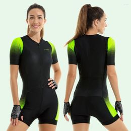 Racing Sets X-TIGER Summer Cycling Jumpsuit Anti-UV Shorts Sleeve Jersey Set Bicycle Triathlon Skinsuit MTB