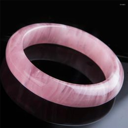 Bangle 2023 Fashion Bracelets For Women Femme Charm Genuine Pink Natural Rose Crystal Inner Diameter 58mm