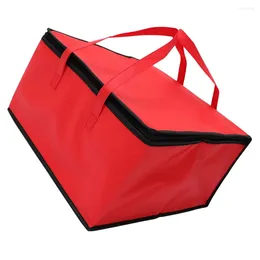 Dinnerware 1Pc Insulated Bag Delivery Outdoor Storage (Red)