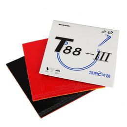 Table Tennis Sets 1 Red Black Original SANWEI T88 3 Rubber T88 Allround Spin Control Ping Pong Sponge 231114