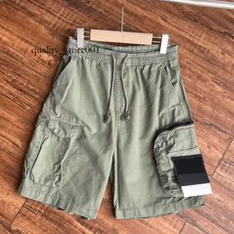 Mens Shorts Stones Island Designers Cargo Pants Badge Patches Summer Sweatpants Sports Trouser 2023Ss Big Pocket Overalls Trousers Motion 543