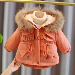 Down Coat Girls Coat Jacket Winter CottonWindbreak 2023 Furs Warm Thicken Teenagers Plus Size Children's Clothing J231115