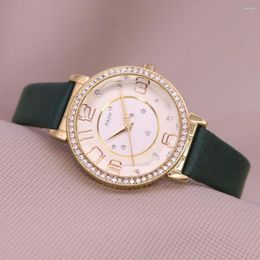 Wristwatches Women's Watch Japan Quartz Hours Simple Fine Fashion Dress Bracelet Real Leather Girl Gift Julius No Box