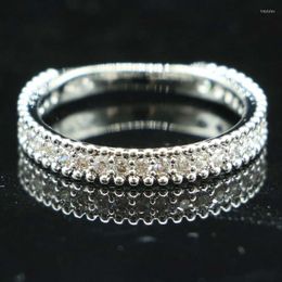 Cluster Rings 22x3mm Luxury SheCrown Created White Cubic Zirconia Gift For Ladies Jewellery Making Silver