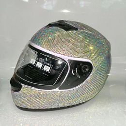 Motorcycle Helmets Bling Crystal Diamond Bike Helmet Rhinestone