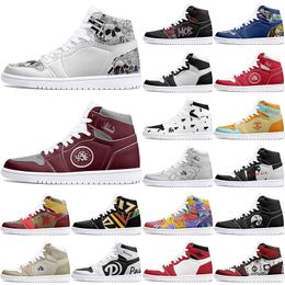 winter autumn Customised Shoes 1s DIY shoes Basketball Shoes damping Men's 1 Women's 1 Anime Customised Character Sports Shoes Outdoor Shoes