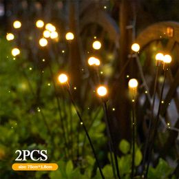 Garden Decorations Solar LED Light For Outdoor Decoration Landscape s Firefly Lamp Courtyard Decor 230414