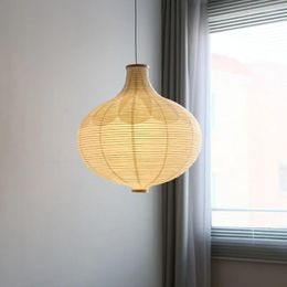 Pendant Lamps Rice Paper Art Decorative Lights Designer E27 LED Hanging Lamp Bedroom Tea House Background Home Decor Aesthetic