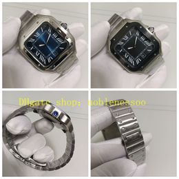 2 Colour Automatic Watches Real Picture Unisex Mens 39mm Women WSSA0037 Blue Black Dial Stainless Steel Bracelet WSSA0030 Sport Mechanical Watch Wristwatches
