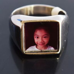 Wedding Rings Customise Po Ring Memorial Po Ring Personalised Keepsake Gift PHSSR 231114