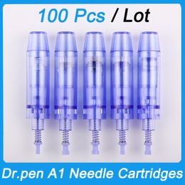Dr Pen Ultima A1 Mirconeedling Replacement Cartridges 0.25mm Bayonet Slot Disposable Replacement Parts For Skin Care Blue Needle 9 12 24 36 42 Pins Nano 3D 5D Silicone