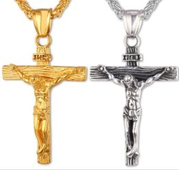 Pendant Necklaces Classic Jesus Cross Necklace Unisex Trend Religious Amulet JewelryPendant