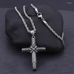 Pendant Necklaces European And American Titanium Steel Casting Cross Men's Punk Style Personality Jewellery