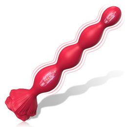 Anal Toys Vibrator Beads Butt Plug Male Prostate Massager Breast Nipple Clit Stimulator Vibrating Masturbator Anus Sex Toy Women Men 231114