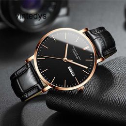 Wristwatches Luxury Quartz Watch Carlton Watch Men's Automatic Fashion True Belt Thin Waterproof New Style