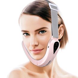 Face Care Devices VLine Lift Up Belt Chin Machine Red Light Blue LED Slimming Vibration Massager Lifting Device 231115