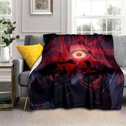 Blankets Jujutsu Kaisen Anime Plush Bed Throwing Cartoon Picnic Thin Modern Flannel Blanket Cover Gedruckt Bettdecke Geschenk