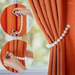 Curtain 2pcs Stylish Magnetic Tiebacks For Curtains - Elegant Faux Pearl Beads Holdbacks Bedroom And Living Room Home Decor