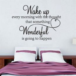 Wall Stickers Art Font Letter PVC Sticker Removable Morning Cute Bedroom Mural Decal Home Decoration