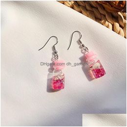 Dangle Chandelier Japanese And Korean Simple Creative Harajuku Sea Shell Bottle Earrings Interesting Personality Girl Do S Dhgarden Dhcn5