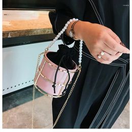 School Bags Personalized Designer Metal Frame Bucket Bag Women Hollow Tote High Quality For Handbags Evening