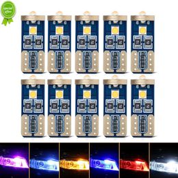 New 10x W5W T10 Led Bulbs Canbus 3030 3SMD 3D Car Interior Dome Reading License Plate Light Signal Lamp White Red Yellow Ice Blue