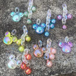 Dangle Earrings Trendy Glitter Round Ball Mouse Head Acrylic Drop For Women Long Link Chains Party Jewellery Gifts