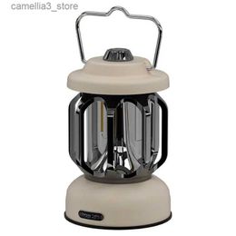 Camping Lantern AA Battery 18650 Rechargeable Portable Cob High Brightness Camping Lantern Outdoor Waterproof Endless Dimming Portable Lantern Q231116