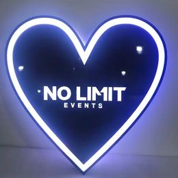 Customised Logo Fulcolor Rechargeable Loving Heart LED Box for Party Night Club