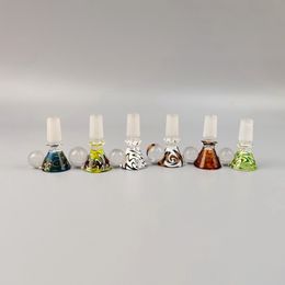 New Design Galss Bowls With 14mm /19mm Male Heady Heavy Colour Smoking Bowl For Glass Bongs Water Pipes Adapter Holder Philtre Slide Smoking Accessories