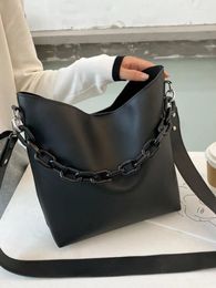 Waist Bags Fashion Brand Design Women Shoulder Bag Large Capacity Chain Bucket Handbags High Quality Pu Leather Women's Totes Composite