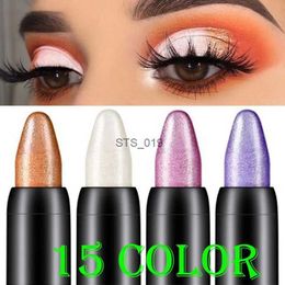 Eye Shadow/Liner Combination 15 Colour Highlighter Eyeshadow Pencil Waterproof Glitter Matte Nude Eye Shadow Makeup Pigment Cosmetics White Eyeliner PenL231115