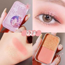 Eye Shadow Two-tone Eyeshadow Palette Fashion Push-pull Tin Box Long-lasting Matte Pearlescent Highlight Eye Shadow Powder Palette CosmeticL231115