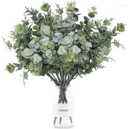 Decorative Flowers Artificial Eucalyptus Stems Leaves Decor Branches Fake For Vase Wedding Bouquet Home