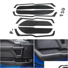 Other Interior Accessories Door Anti-Kick Carbon Fibre Stickers 5Pcs/Set For Ford F150 Car Styling Interior Accessories Drop Delivery Dhyzx